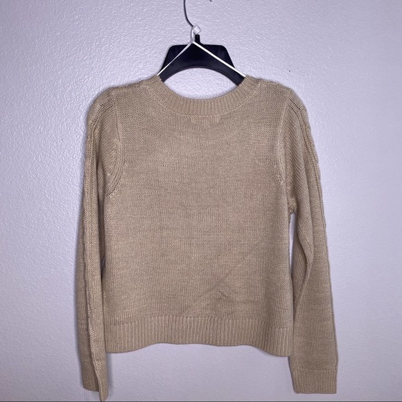 Copper Key Beige Cable Knit Sweater Medium - Picture 5 of 7